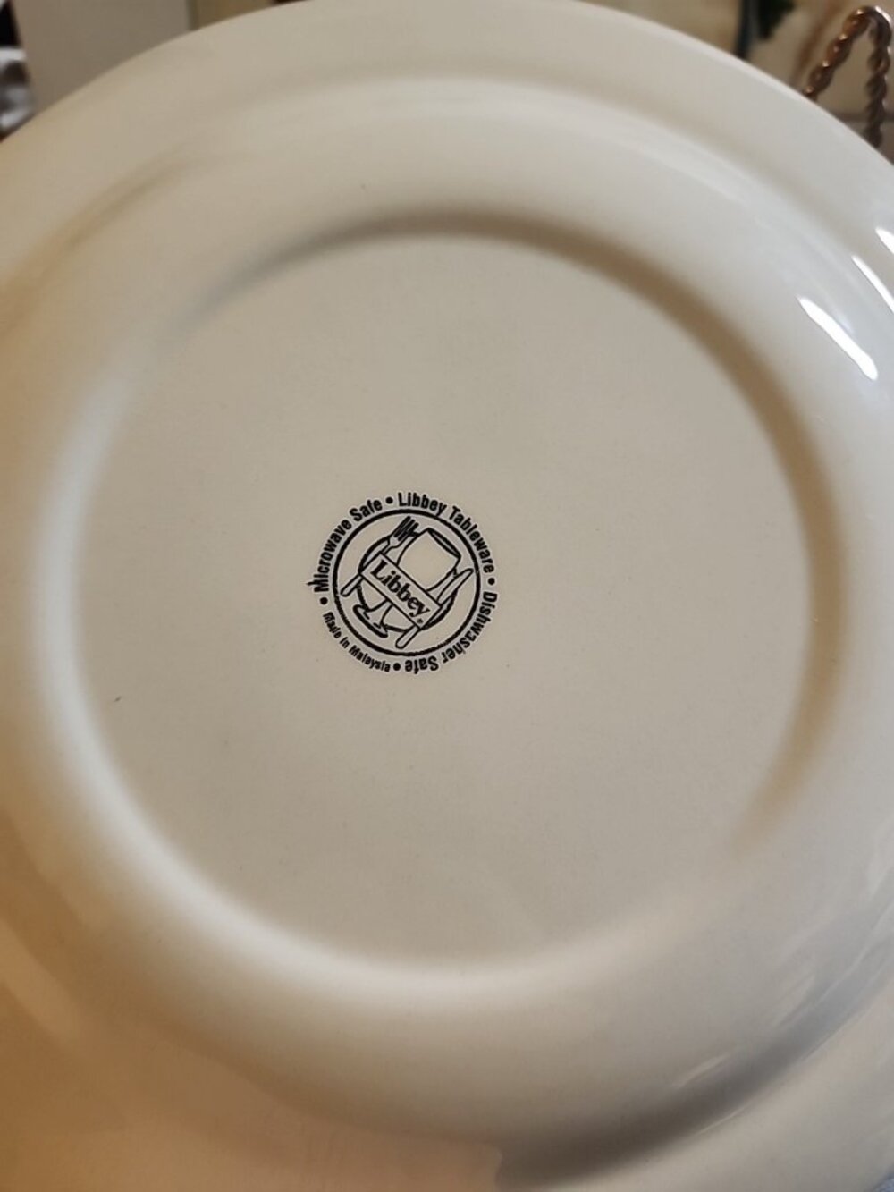 Libbey Tableware Eden Fruit & Berries Blue 9.25" Dinner Plates Rare Print - Picture 4 of 6